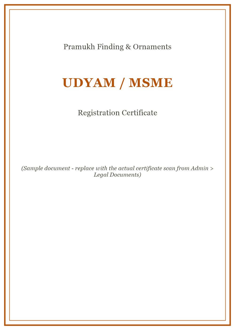 Udyam / MSME Registration