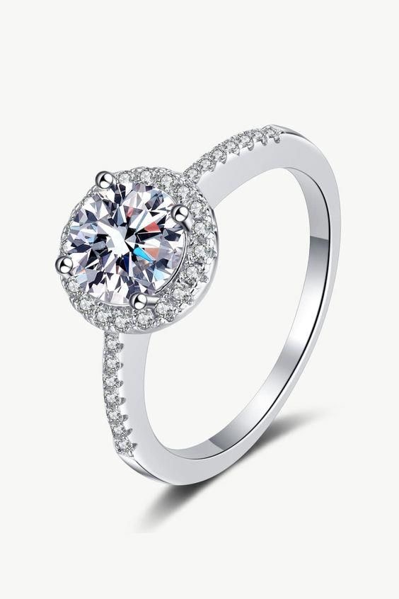 Halo Solitaire Ring